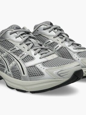 Asics Grey Mesh Running Shoes